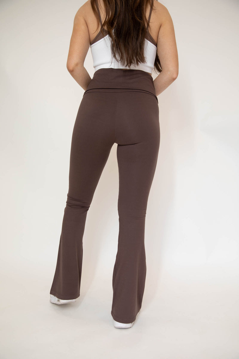 Hopefully You Butter Foldover Flare Leggings, S - 3X *Final Sale*, Women's Clothing Boutique