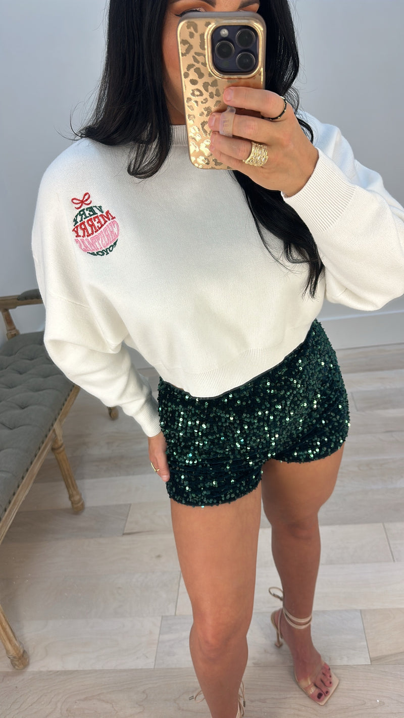 Very Merry Christmas to You Ornament Sweater