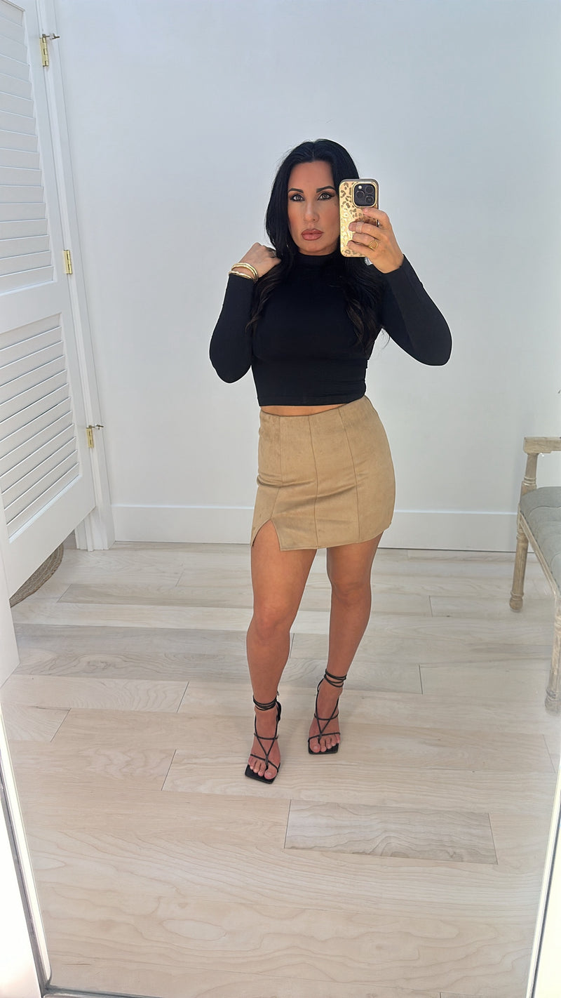 Change His Mind Suede Skirt