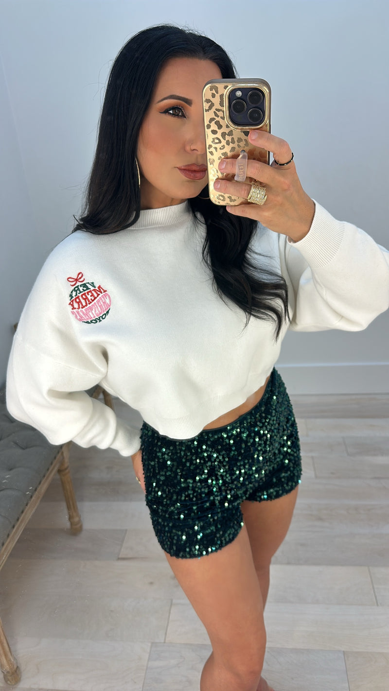 Very Merry Christmas to You Ornament Sweater