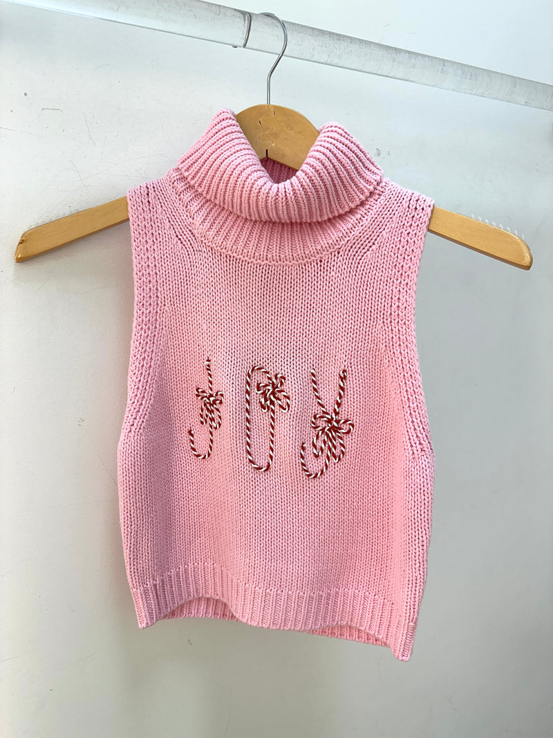 Joy Novelty Turtle Neck Knit Top