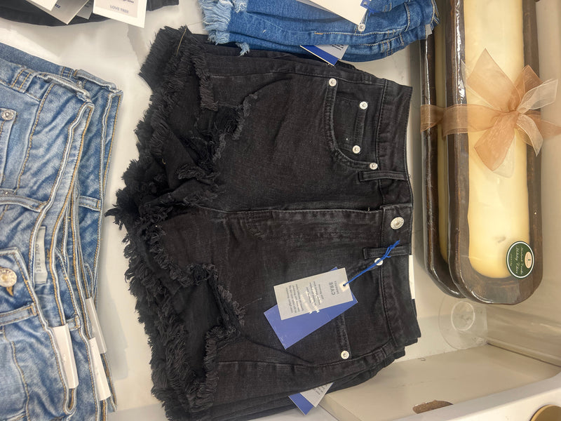 Perfectly Frayed Denim (Black)