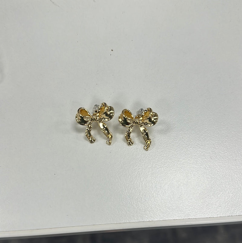 Gold Bow Earrings