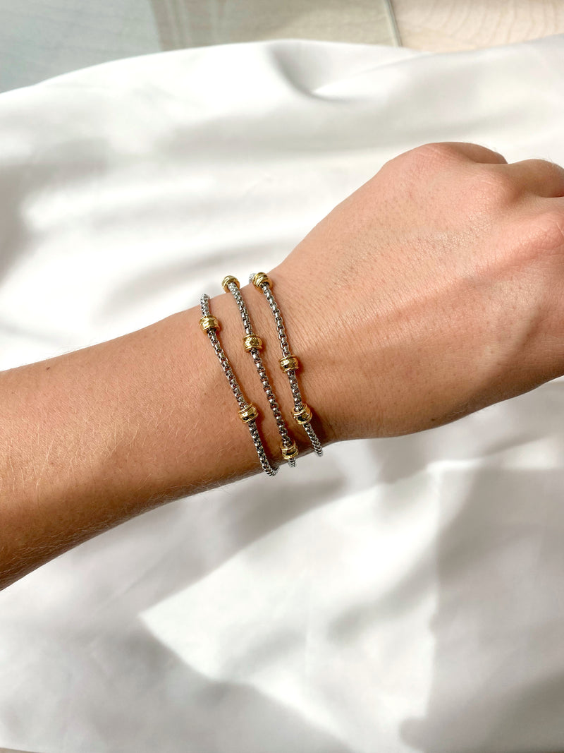 Two-tone Layered Bracelet